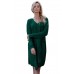 Green Dont Let Me Go Tie Sweater Dress