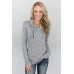 Gray All This Time Zipper Pullover Top