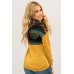 Yellow Aztec Cowl Pullover Hoodie