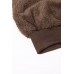 Brown Warm Furry Pullover Hoodie