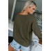 Green French Terry Cotton Blend Pullover Sweatshirt