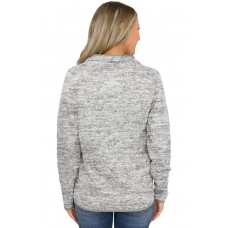 Gray Quarter Zip Pullover Sweatshirt