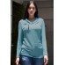 Sky Blue All This Time Zipper Pullover Top