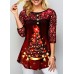 Sequin Embellished Christmas Tree Print T Shirt