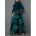 Plus Size Floral Print High Waist Dress