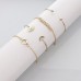 Moon Shape Gold Metal Bracelet Set