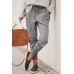 Light Gray Change Of Heart Pocketed Joggers