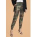 Camouflage Printed Sequin Pants