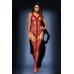 Red Teddy and Garter Stocking One-piece Lingerie