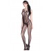 Striped Sheer Open Crotch Body Stockings