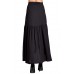 Black Frilled Wrap Maxi Skirt