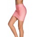 Pink Bandage Arched Mini Skirt